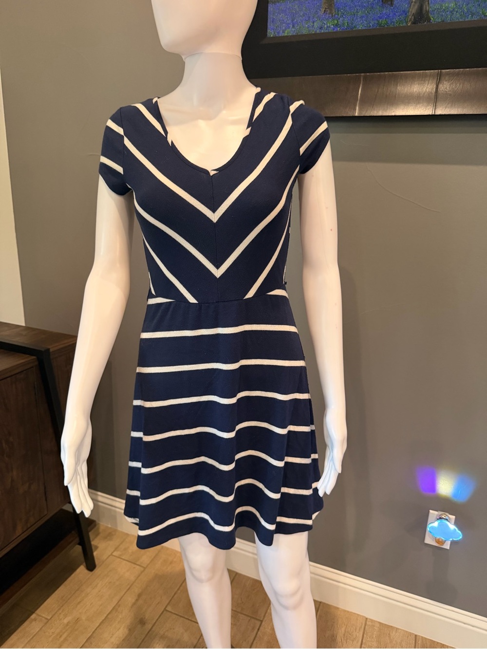 Xhilaration - Blue / White Stripe Dress - XS
